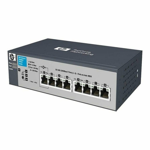 HP ProCurve 1810G-8 8-port Gigabit switch, 10/100/1000Base-T, managed, ideal for small business networking.