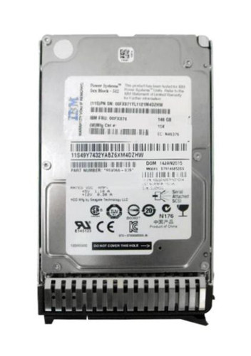 IBM 146GB 15000RPM SAS 6Gbps 2.5-inch internal hard drive for AIX/Linux server systems, factory sealed.
