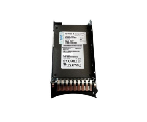 IBM 256GB SATA SSD 6Gb/s Hot Swap MLC for System x3400 M3, reliable storage for enterprise servers.
