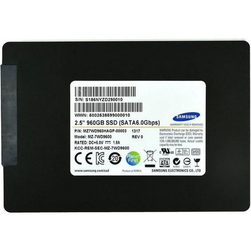 Samsung SM843T Data Center Series 960GB MLC SATA SSD for High Write Endurance - 2.5 Drive