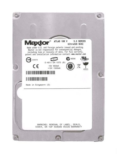 Maxtor 147GB 10,000RPM Ultra-320 SCSI 68-Pin 3.5-inch hard drive for high-performance enterprise storage.
