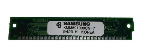 Samsung KMM591000CN-7 30 PIN SIMM 3 CHIP for computer memory upgrade, compact design for compatible systems.