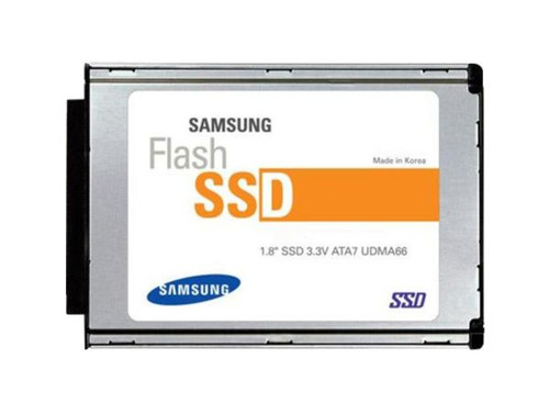 Samsung MC8GE08G8MPR-03A 8GB SLC PATA SSD for reliable data storage in vintage electronics.