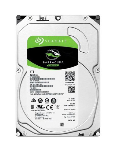 Seagate BarraCuda 4TB SATA 6Gb/s 3.5-inch internal HDD, 5400RPM, 256MB cache, for reliable data storage and computing.