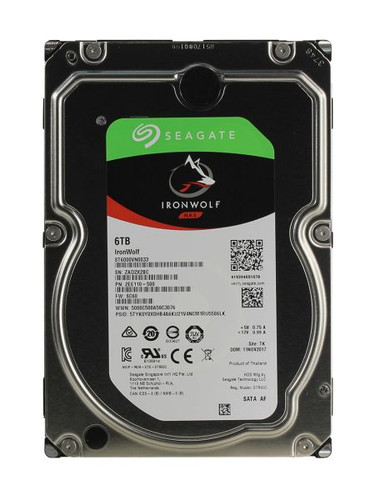 Seagate IronWolf 6TB 7200RPM SATA HDD, 256MB cache, ideal for NAS and robust data storage solutions.