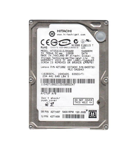 Hitachi - 0A55732 - HDD 120GB 5400RPM SATA 2.5"