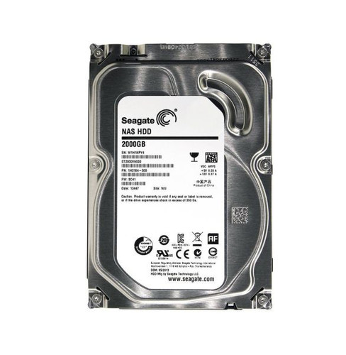 Seagate NAS HDD 2TB SATA 6Gb/s 7200RPM 64MB Cache 3.5-inch internal drive for data storage and network use.