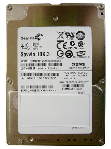 Seagate Savvio 10K.3 300GB SAS 6Gb/s 2.5-inch HDD, 10,000RPM, 16MB cache for enterprise storage solutions.