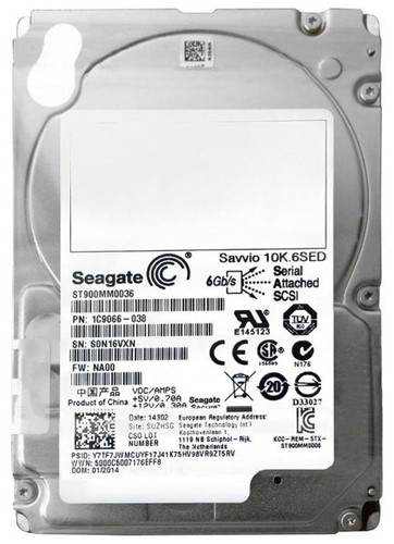 Seagate Savvio 10k.6 900GB SAS 6Gbps 2.5" internal HDD, 10,000rpm, FIPS 140-2 certified, for enterprise servers.