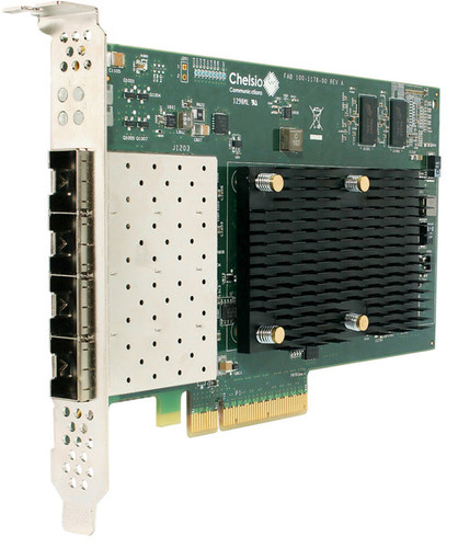 TJYRG Dell T540-Cr Quad Port 10 Gbe PCIe X8 Fibre Adapter for high-speed networking, full-height for data centers.