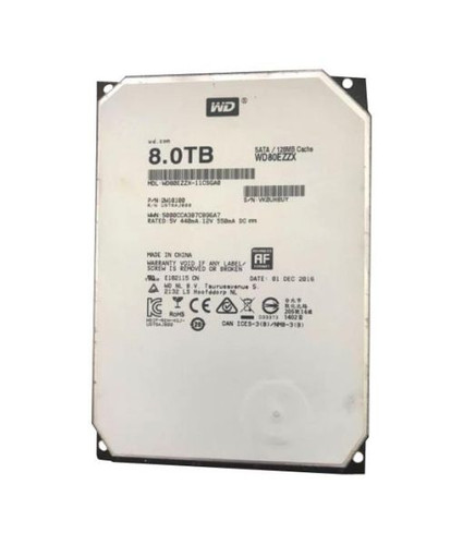 Western Digital 8TB 5400RPM SATA 6Gb/s 128MB Cache 3.5-inch hard drive, ideal for data storage and backup.