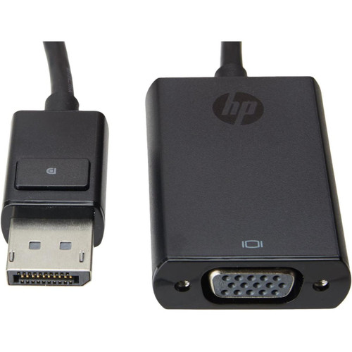 Y3F61AV HP DisplayPort/VGA Video Cable for monitors, 7.87", HD-15 Female VGA, DisplayPort Male, digital video connection.