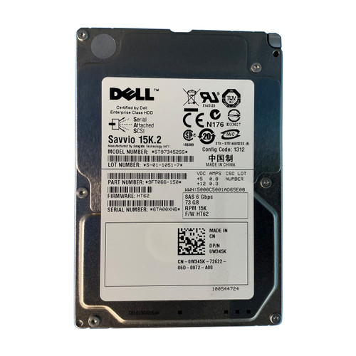 Dell 600GB 10K SAS 2.5" Enterprise HDD - 0W345K