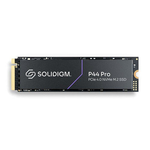 SSDPFKKW010X71Z Solidigm P44 Pro 1TB M.2 80mm PCIe NVMe SSD installed on desktop motherboard
