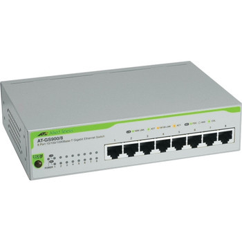 Allied Telesis - AT-GS900/8-20 - Network Switch 8-Port Gigabit Unmanaged