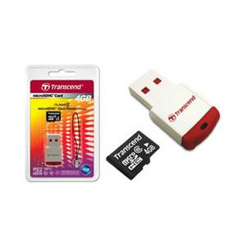 Transcend - TS4GUSDHC6-P3 - microSDHC 4GB Class 6 Card Reader