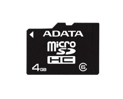 ADATA 4GB Class 6 microSDHC Flash Memory Card mounted in a server rack