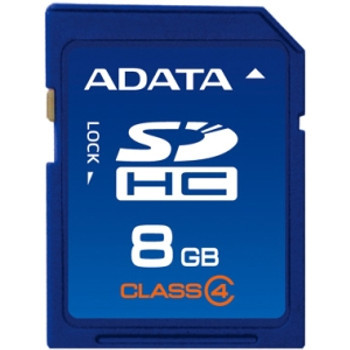 ADATA - ASDH8GCL4-R - SDHC Memory Card 8GB Class 4