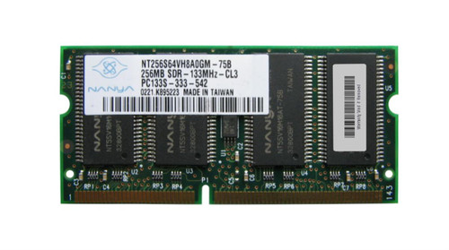 Nanya - NT256S64VH8A0GM-75B - Memory 256MB PC133 144-Pin SoDIMM