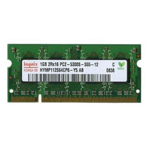 HYMP112S64CP6-Y5 - Hynix 1GB PC2-5300 DDR2-667Mhz non-ECC Unbuffered CL5 200-Pin SoDimm Dual Rank Memory Module