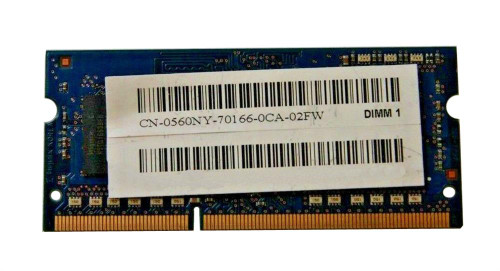 Dell - 0560NY - Memory 2GB DDR3-1333MHz PC3-10600 204-Pin SoDIMM