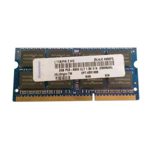 43R1988 - IBM 2GB DDR3-1066MHz PC3-8500 non-ECC Unbuffered CL7 204-Pin SoDIMM Dual Rank Memory Module