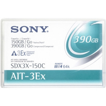 Sony - SDX3X150CWW - Tape Cartridge AIT 3EX 150GB Native 390GB Compressed