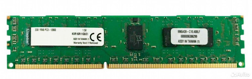 KVR16R11S8/2I - Kingston - 2GB DDR3-1600MHz PC3-12800 ECC Registered CL11 240-Pin DIMM 1.35V Low Volta