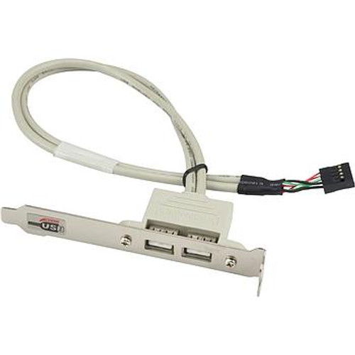 SuperMicro 2-Port USB 2.0 Cable w/ Bracket for Supermicro Servers - CBL-0083L SuperMicro 2-Port USB 2.0 Cable w/ Bracket for Supermicro Servers - CBL-0083L