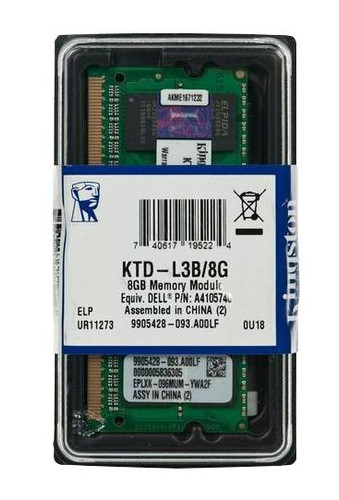 Kingston - KTD-L3B/8G - Memory 8GB DDR3-1333MHz PC3-10600 204-Pin SoDIMM