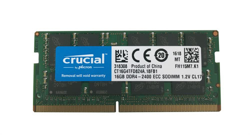 Crucial - CT16G4TFD824A.18FB1 - Memory 16GB DDR4-2400MHz non-ECC SoDIMM