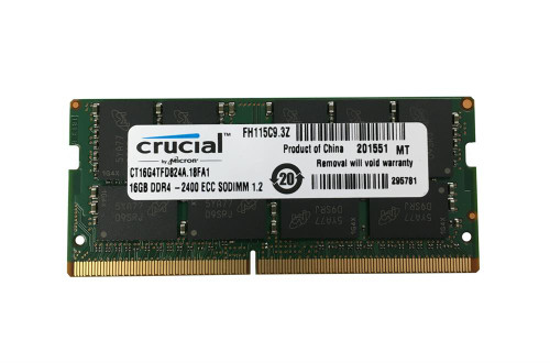 Crucial - CT16G4TFD824A.18FA1 - Memory 16GB DDR4-2400MHz SoDIMM Non-ECC
