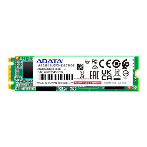 ASU650NS38-120GT-C - ADATA - SU650 Series 120GB Single-Level-Cell SATA 6Gb/s 3D NAND M.2 2280 Solid State Drive