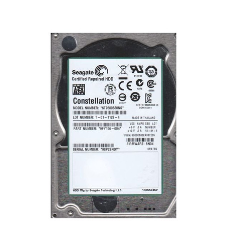 Seagate - 9FY156-004 - HDD 500GB 7200RPM SATA 3Gb/s 2.5"