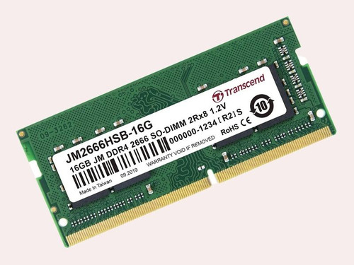 Transcend - JM2666HSB-16G - Memory 16GB DDR4 2666MHz SODIMM Non-ECC