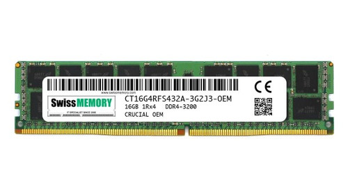Crucial - CT16G4RFS432A - Memory 16GB DDR4-3200 ECC Registered 288-Pin