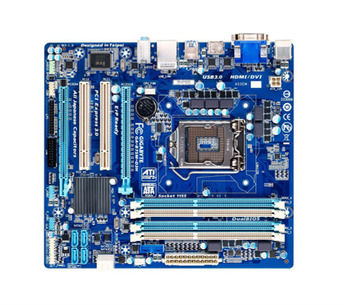GIGABYTE GA-B75M-D3H Motherboard Intel B75 M-ATX 4 Memory Slot USB 3.0 - Compatible with LGA-1155 processors