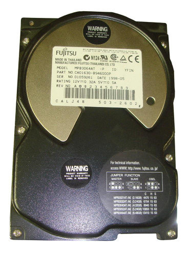 Fujitsu Hard Drive - MPB3064AT - 6GB 5400RPM ATA-33