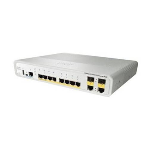 WS-C3560CG-8PC-S-A1 - Cisco 10-Ports Manageable 8 x POE 2 x Expansion Slots 10/100/1000Base-T PoE Ports Compact Switch