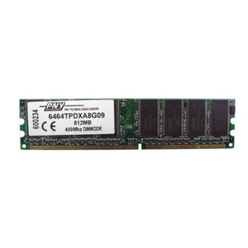 6464TPDXA8G09 - PNY 512MB DDR-400MHz PC3200 non-ECC Unbuffered CL3 184-Pin DIMM Memory Module