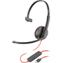 Plantronics Blackwire 3210 Monaural Corded USB-C Headset in Black - Compatible with USB-C devices