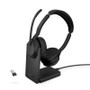 Jabra Evolve2 55 Wireless Headset Link 380a UC Stereo Charging Stand - Compatible with ProLiant DL360p Gen8 servers