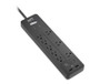 APC 8-Slot Surge Protector Power Strip with 2-USB Charging Port for Home and Office