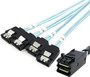 Supermicro - CBL-0137L-02 - Cable 12.6in iPass SFF-8087 to 4 SATA