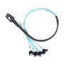 Supermicro Front Storage Cable GENZ 4C to 2 MCIO x8 Straight 65/65CM - Compatible with servers - CBL-GNZ4-1265M5Y-X