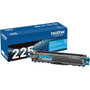 Brother TN225C Cyan Toner Cartridge for Laser Printer, Cyan toner, compatible with Brother laser printers, model TN225C.