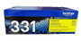 Brother TN331Y Yellow Toner Cartridge for Laser Printers, high-yield, compatible with HL-L2350DW and MFC-L2710DN models.