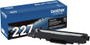 Brother TN-227BK black high-yield toner cartridge for laser printers, ideal for crisp, professional black prints.