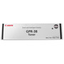 Canon GPR-38 Black Toner Cartridge, 3766B003AA, high-yield laser printer cartridge for crisp black text printing.