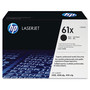 HP 61X Black Toner Cartridge for high-yield printing in office printers, compatible with HP laser printers.